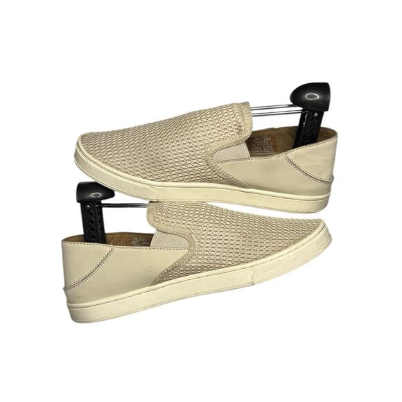 OluKai Tan Flats Slip-On Shoes with Breathable Fabric - Picture 2 of 5